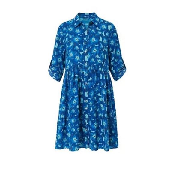 RO'S GARDEN Blue Jacinta Deauville Dress Size XL NWT Retail $195 Tuckernuck - Picture 7 of 7